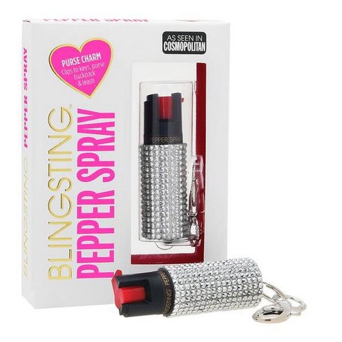 Bling Sting Pepper Spray Rhinestone Silver Bling Sting Pepper Spray Rhinestone Silver