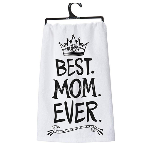 PRIMITIVES BY KATHY Primitives Dish Towel Best Mom Ever PRIMITIVES BY KATHY Primitives Dish Towel Best Mom Ever