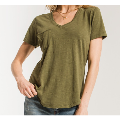 Z Supply Z Supply Airy Pkt T Cap Olive Z Supply Z Supply Airy Pkt T Cap Olive