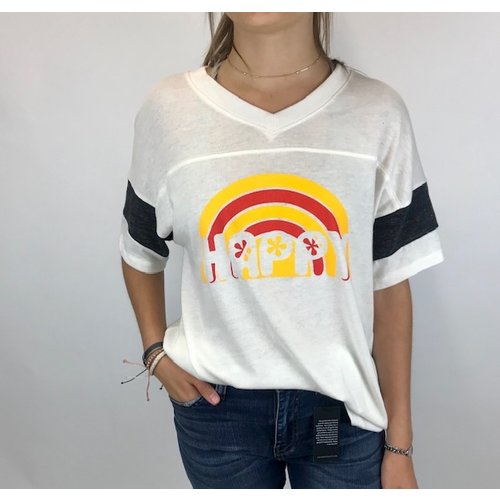 HAPPY SOL Happy Sol Happy Tee S/S Ivory HAPPY SOL Happy Sol Happy Tee S/S Ivory