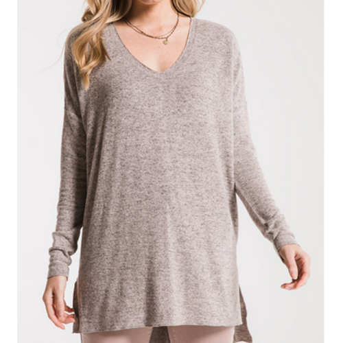 Z Supply Z Supply Marled Str Tunic Mushroom Z Supply Z Supply Marled Str Tunic Mushroom