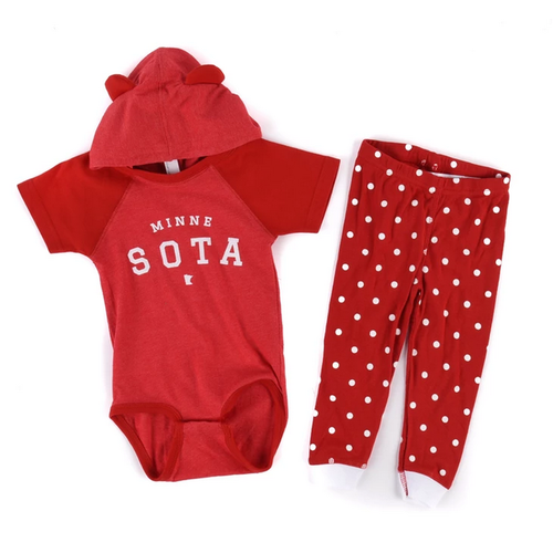 Sota Clothing Sota Plato Hoodie Onesie Set Red/Wht Sota Clothing Sota Plato Hoodie Onesie Set Red/Wht