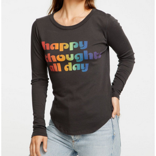 Chaser Chaser Gauzy Ctn L/S T Blk Chaser Chaser Gauzy Ctn L/S T Blk