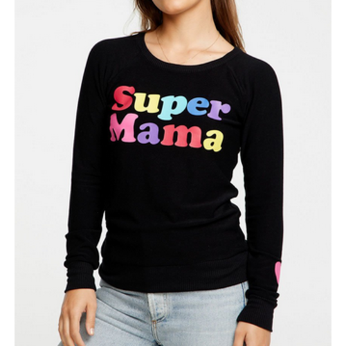 Chaser Chaser Cozy Knit L/S Raglan Blk Chaser Chaser Cozy Knit L/S Raglan Blk
