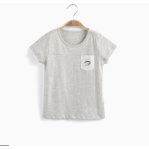 aimama Aimama Pocket T Lt Gry aimama Aimama Pocket T Lt Gry
