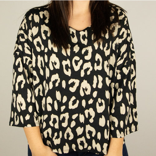mittoshop Mittoshop Black Leopard Top mittoshop Mittoshop Black Leopard Top