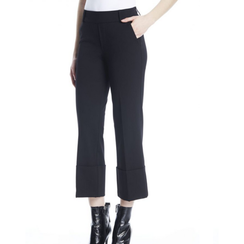 i love tyler madison I Love Tm Cher Hi Cuff Wide Leg Blk i love tyler madison I Love Tm Cher Hi Cuff Wide Leg Blk