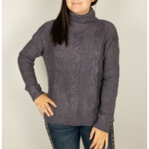 Mystree Mystree Turt Neck P/O Swtr Purple Mystree Mystree Turt Neck P/O Swtr Purple