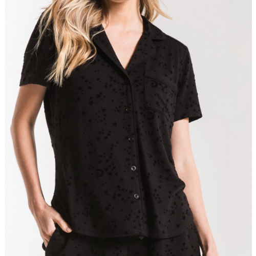 Z Supply Z Supply Stars PJ Shirt Blk Z Supply Z Supply Stars PJ Shirt Blk