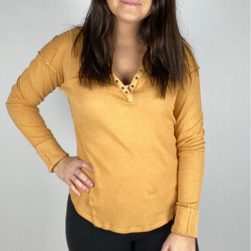 free people Free People Military Mix Henley Honey free people Free People Military Mix Henley Honey