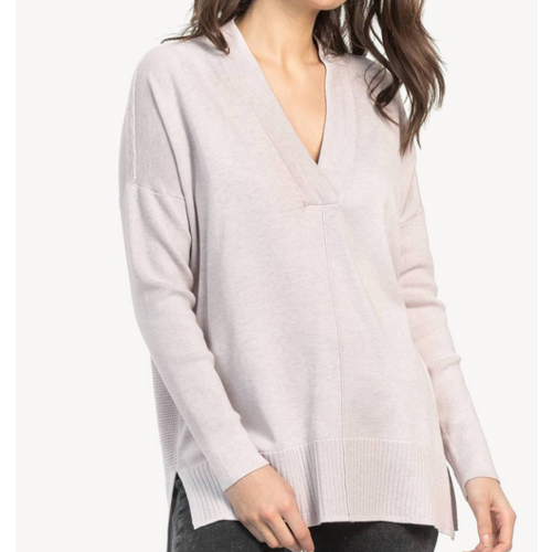 Lilla P Lilla P Shawl Collar Tunic Pale Lily Lilla P Lilla P Shawl Collar Tunic Pale Lily