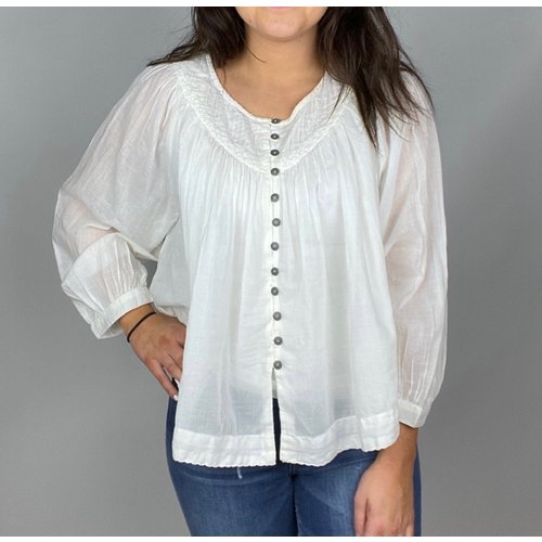 free people Free People Cool Meadow Top Wht free people Free People Cool Meadow Top Wht