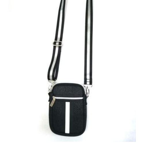 haute shore Haute Shore Casey Crossbody Black Denim/Wht haute shore Haute Shore Casey Crossbody Black Denim/Wht