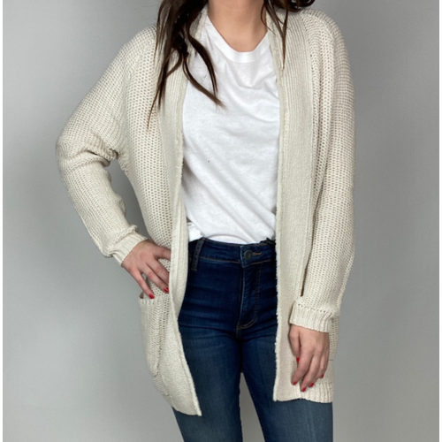 Esqualo Esqualo Fringe Cardi Natural Esqualo Esqualo Fringe Cardi Natural