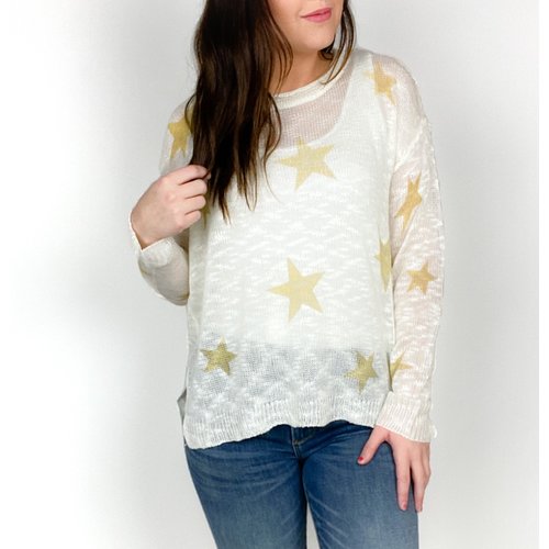 Hem & Thread Hem & Thread Stripe Screen Print Crm/Must Hem & Thread Hem & Thread Stripe Screen Print Crm/Must
