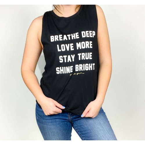 Spiritual Gangster Spiritual Gangster Breathe Mus Tank V Blk Spiritual Gangster Spiritual Gangster Breathe Mus Tank V Blk