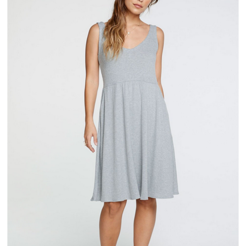 Chaser Chaser Cozy Rib Doble V Midi Dress H Gry Chaser Chaser Cozy Rib Doble V Midi Dress H Gry