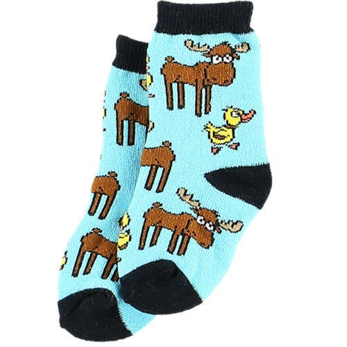 lazy one Lazy One Boy Duck Moose Infant Sock lazy one Lazy One Boy Duck Moose Infant Sock