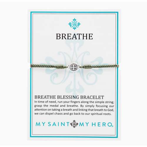 My Saint My Hero My Saint My Hero Breathe Blessing Bracelet Olive/Silver My Saint My Hero My Saint My Hero Breathe Blessing Bracelet Olive/Silver