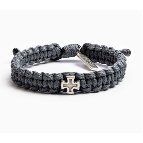 My Saint My Hero My Saint My Hero Men's Strength Bracelet Slate/Silver My Saint My Hero My Saint My Hero Men's Strength Bracelet Slate/Silver