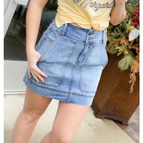 Esqualo Esqualo Denim Skirt Blue Esqualo Esqualo Denim Skirt Blue