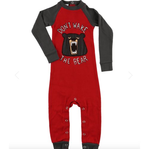 lazy one Lazy One Don't Wake the Bear Unionsuit lazy one Lazy One Don't Wake the Bear Unionsuit