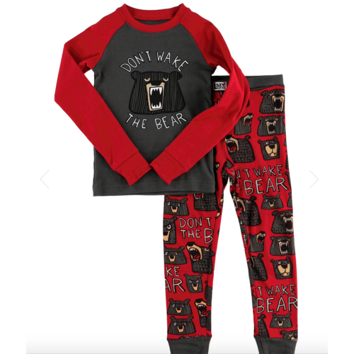 lazy one Lazy One Don't Wake Bear PJ Set lazy one Lazy One Don't Wake Bear PJ Set