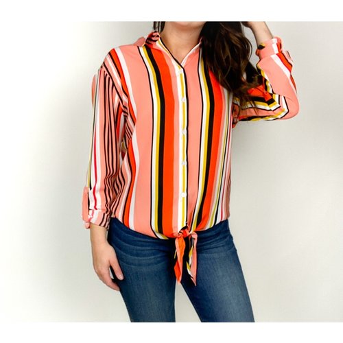 Esqualo Esqualo Blouse Knot Stripe Esqualo Esqualo Blouse Knot Stripe