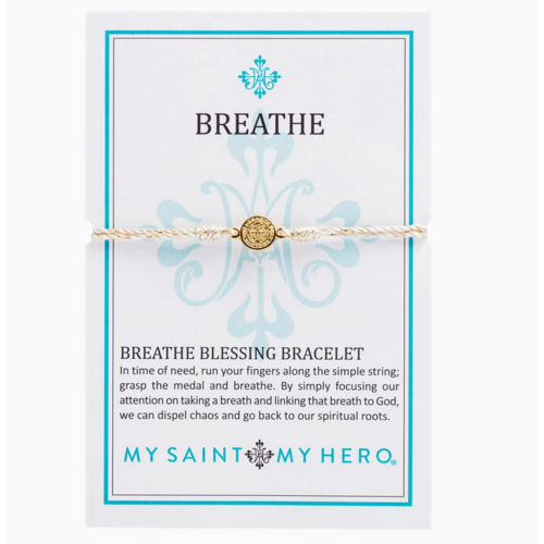 My Saint My Hero My Saint My Hero Breathe Blessing Bracelet Met Gld/Gld My Saint My Hero My Saint My Hero Breathe Blessing Bracelet Met Gld/Gld