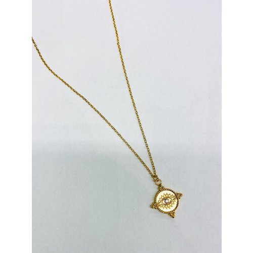 Edgy Petal Edgy Petal Divine Eye Medallion Necklace Edgy Petal Edgy Petal Divine Eye Medallion Necklace