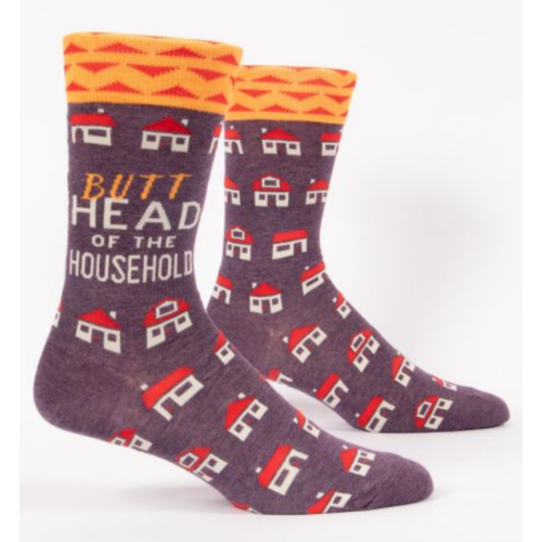 BLUE Q Blue Q Butthead of the House Socks BLUE Q Blue Q Butthead of the House Socks