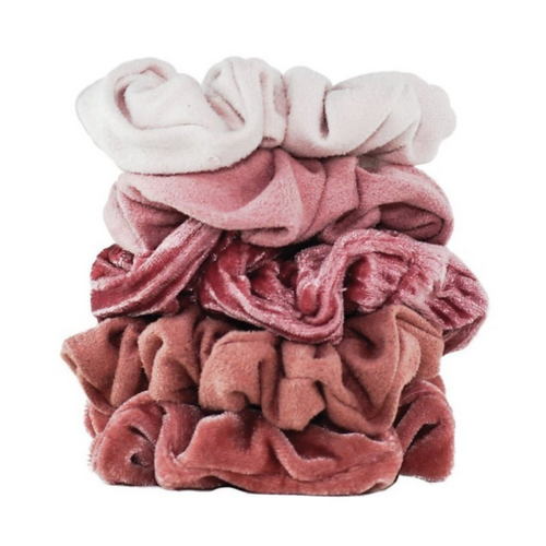 Kit-Sch Velvet Scrunchies Blush/Mauve Kit-Sch Velvet Scrunchies Blush/Mauve
