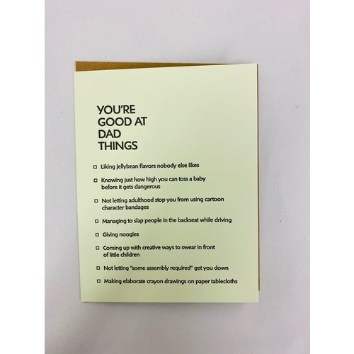 Sapling Press Sapling Press Card- Good at Things: Dad Sapling Press Sapling Press Card- Good at Things: Dad
