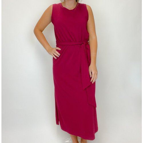 Mod-o-doc Mododoc Belted Tank Dress VERY BERRY Mod-o-doc Mododoc Belted Tank Dress VERY BERRY