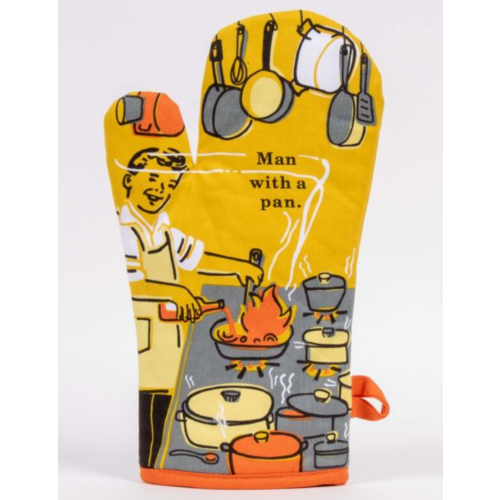 BLUE Q Blue Q Man with a Pan Oven Mitt BLUE Q Blue Q Man with a Pan Oven Mitt