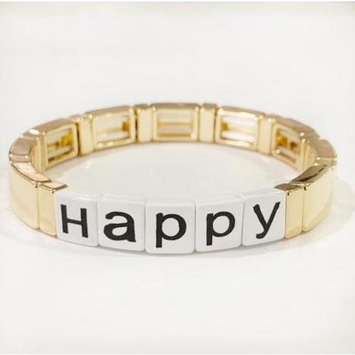 caryn lawn Caryn Lawn Tile Bracelet HAPPY caryn lawn Caryn Lawn Tile Bracelet HAPPY