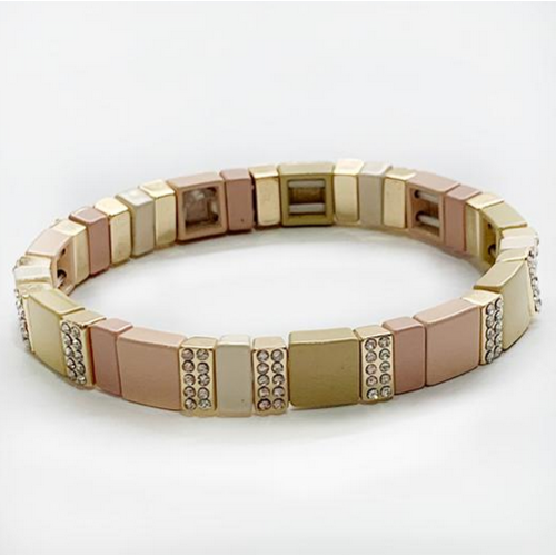caryn lawn Caryn Lawn Tile Bracelet CZ NUDE/TAN caryn lawn Caryn Lawn Tile Bracelet CZ NUDE/TAN