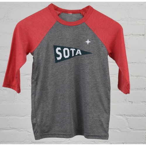 Sota Clothing Sota Zumbro Youth Raglan Red/Grey/Navy Sota Clothing Sota Zumbro Youth Raglan Red/Grey/Navy