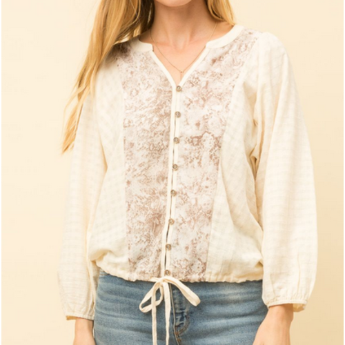 Mystree Mystree Snake Print Mix Waist String Sand/Mcha 18188 Mystree Mystree Snake Print Mix Waist String Sand/Mcha 18188