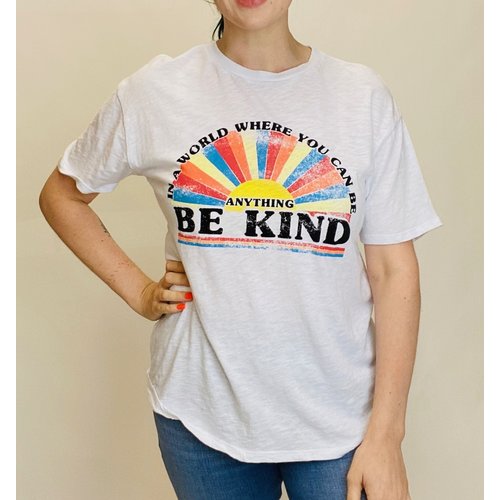 white crow White Crow Be Kind Slub Tee Wht white crow White Crow Be Kind Slub Tee Wht