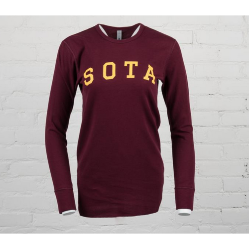 Sota Clothing Sota Northrop Long Sleeve Thermal Maroon/Gold Sota Clothing Sota Northrop Long Sleeve Thermal Maroon/Gold