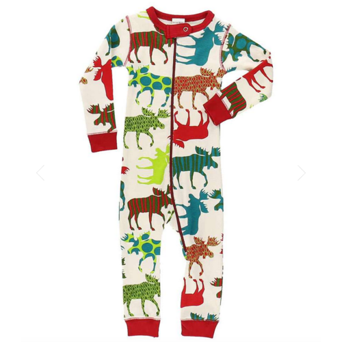 lazy one Lazy One Patterned Moose Unionsuit lazy one Lazy One Patterned Moose Unionsuit