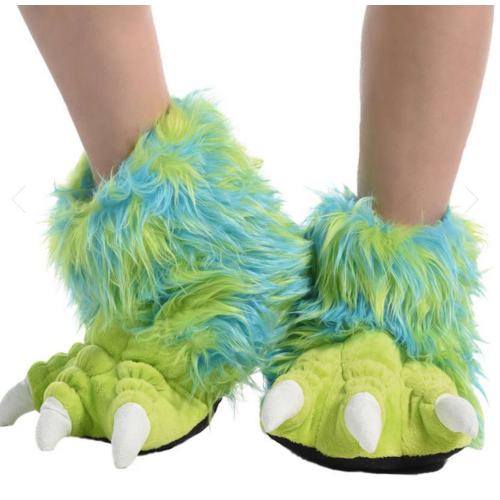 lazy one Lazy One Green Monster Paw Slipper lazy one Lazy One Green Monster Paw Slipper