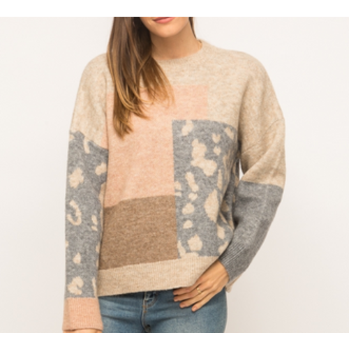 Mystree Mystree Taupe Mix Sweater Mystree Mystree Taupe Mix Sweater