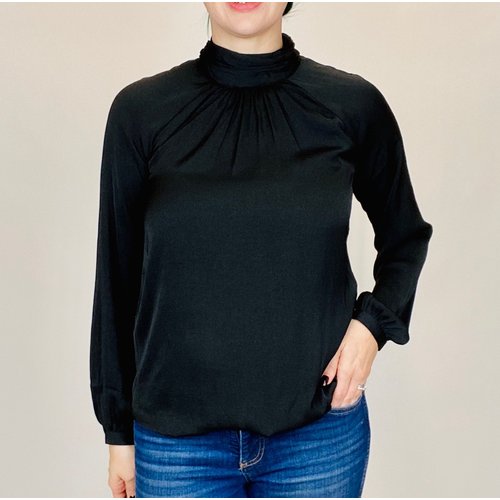 Soya Concept Ladies Woven Turtleneck Blouse Black Soya Concept Ladies Woven Turtleneck Blouse Black