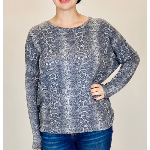 Soya Concept Ladies Knitted Top Grey Combo Soya Concept Ladies Knitted Top Grey Combo