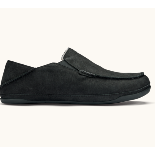 OLUKAI Olukai M's Kipuka Hulu Slipper Black/Black OLUKAI Olukai M's Kipuka Hulu Slipper Black/Black