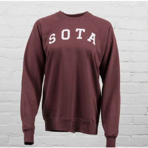 Sota Clothing Sota Rum River Unisex Crewneck Port/Wht Sota Clothing Sota Rum River Unisex Crewneck Port/Wht