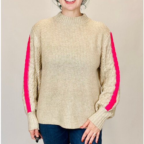 THML THML Knit Rib Swtr Beige THML THML Knit Rib Swtr Beige