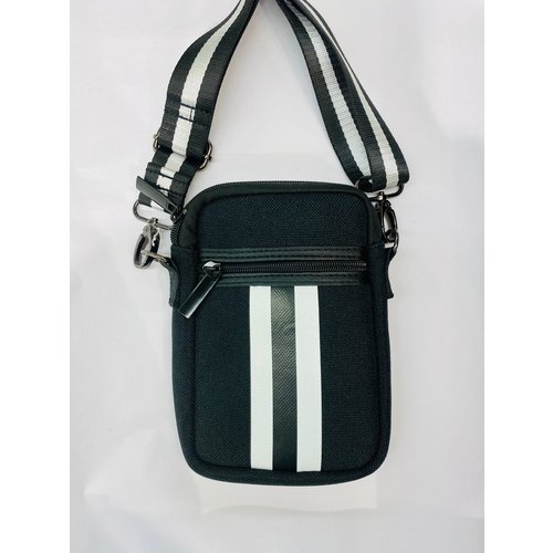 haute shore Haute Shore Casey Cell Phone Bag Twist Blk Linen/Wht haute shore Haute Shore Casey Cell Phone Bag Twist Blk Linen/Wht